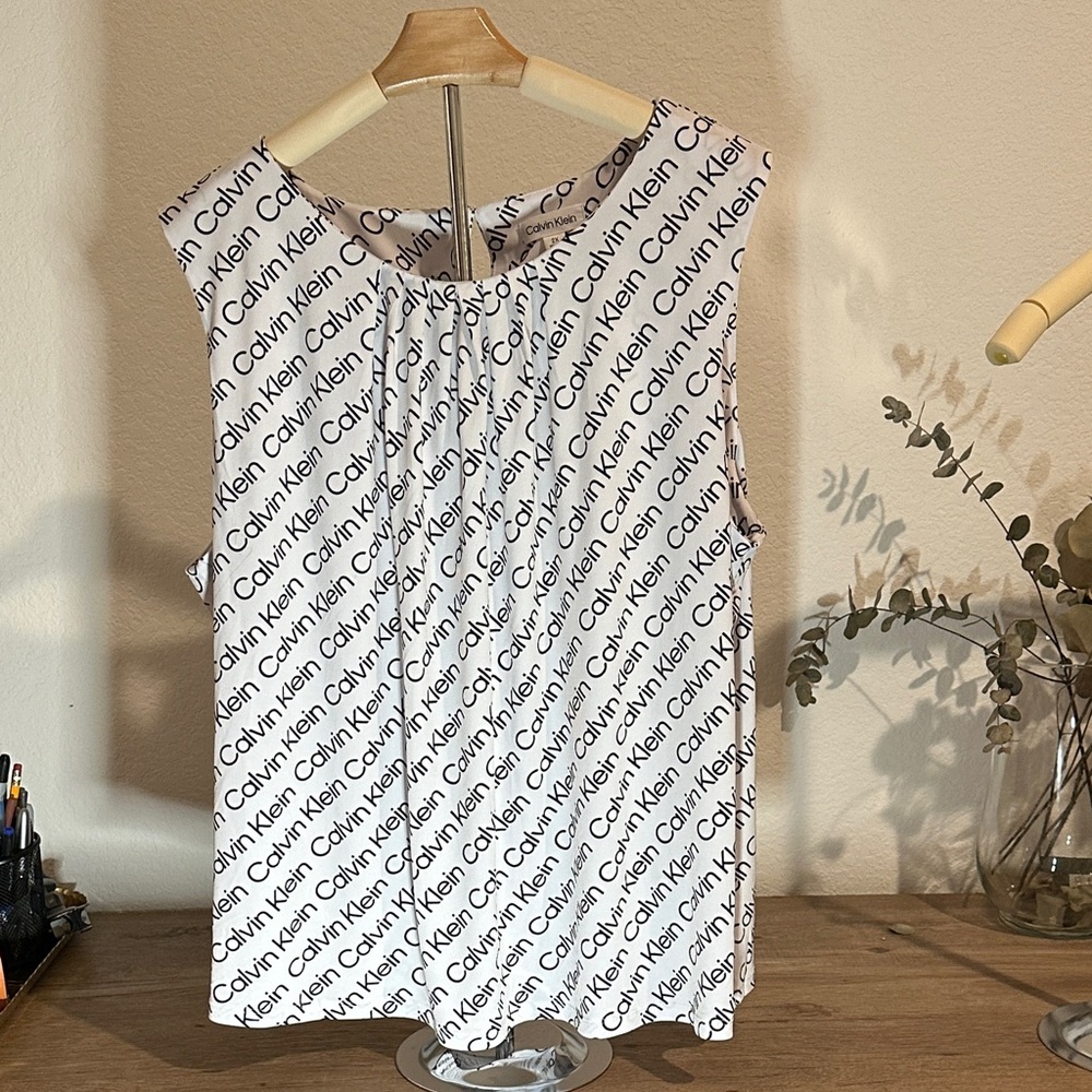 Calvin Klein Monogram White Tank Top SIZE XL, XXL.